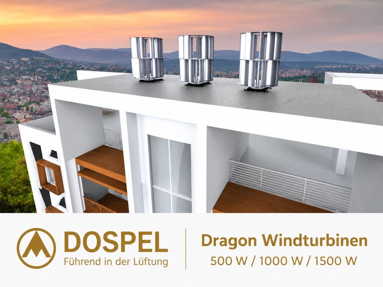 Dragon-Windturbinen 500W 1000W 1500W